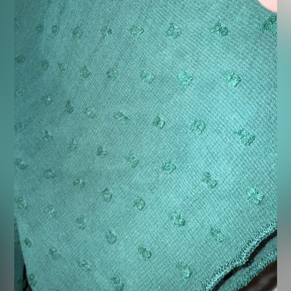 BTFBM Women Elegant Faux Wrap V-Neck
High Waist Green Dress With Swiss Dot 2XL - Picture 10 of 14